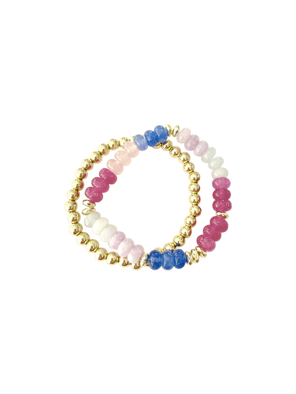 Jamie Pink Blue Bracelet Set