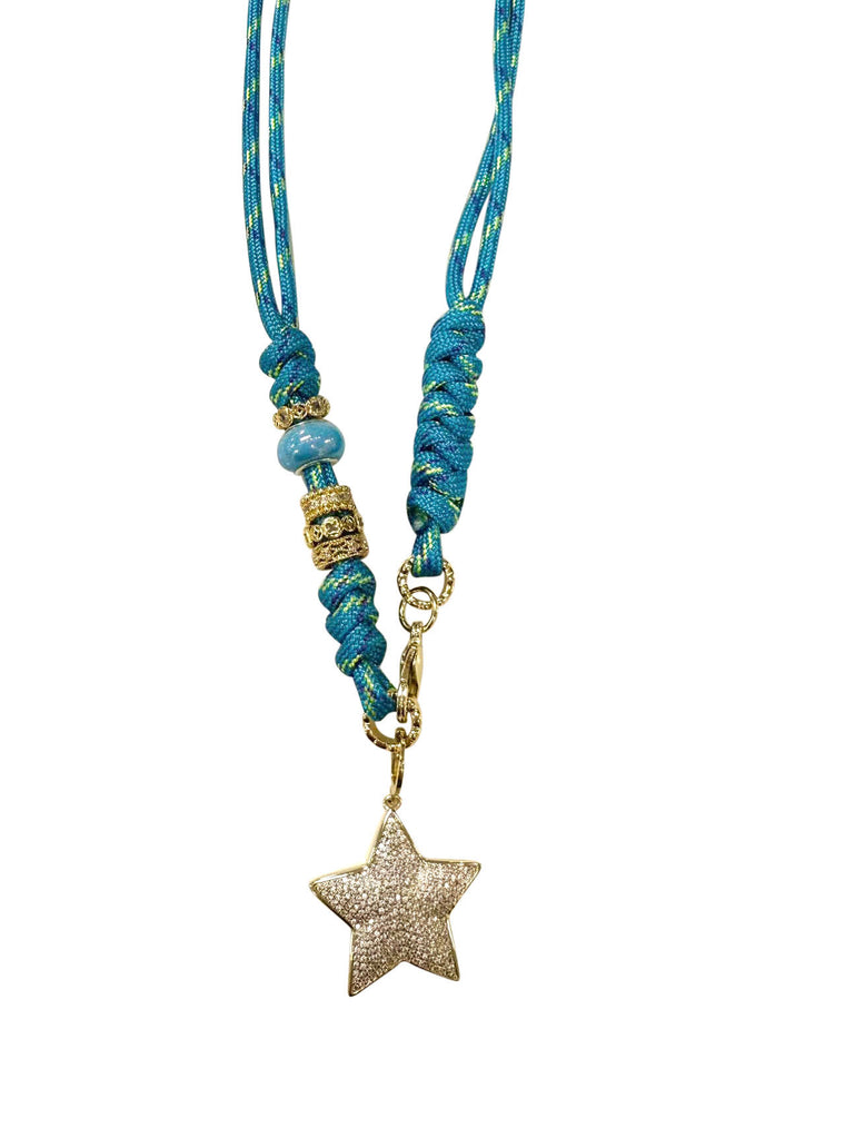 Johnny Necklace- Aqua Blue