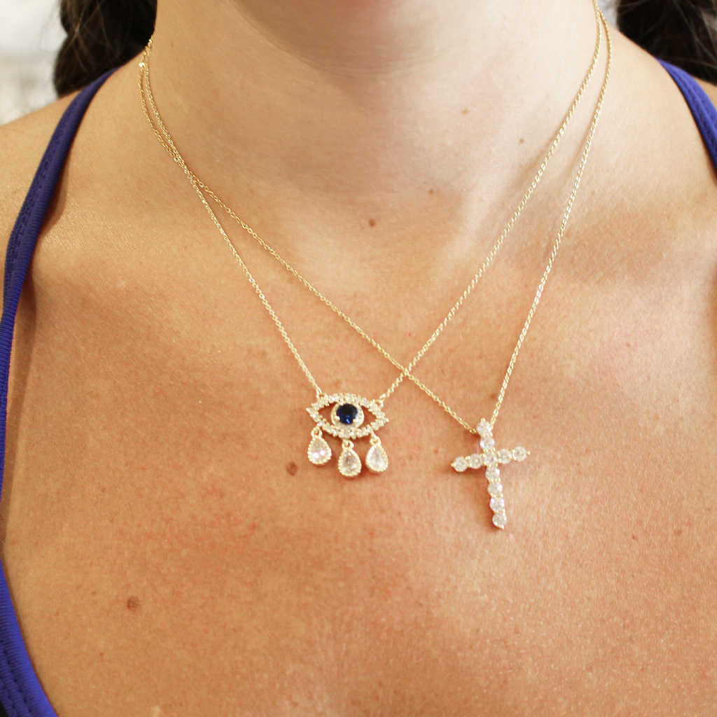 CZ Cross Necklace