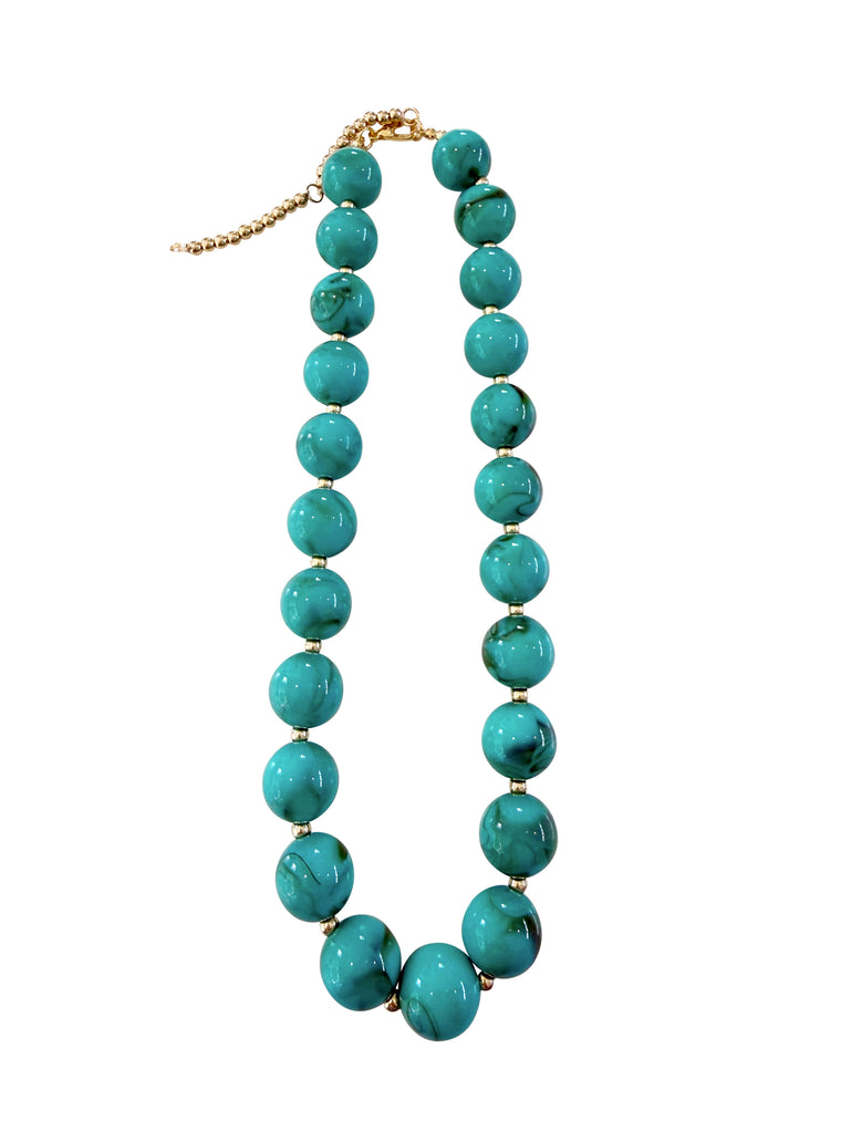 Avery Beaded Necklace- Green