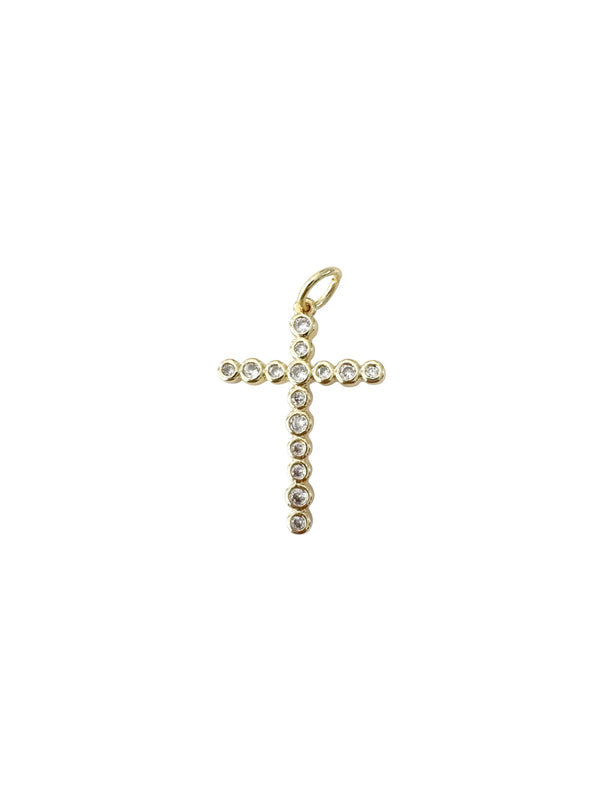 Bezel Cross Charm