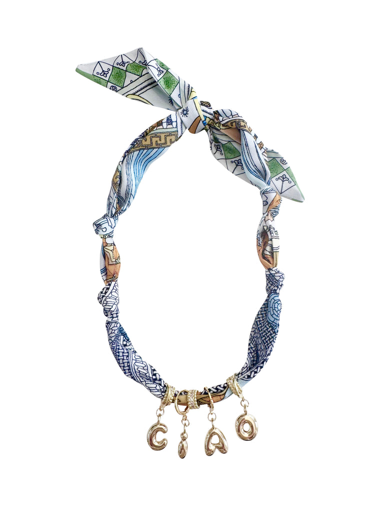 Ciao Bubble Letter Scarf Necklace