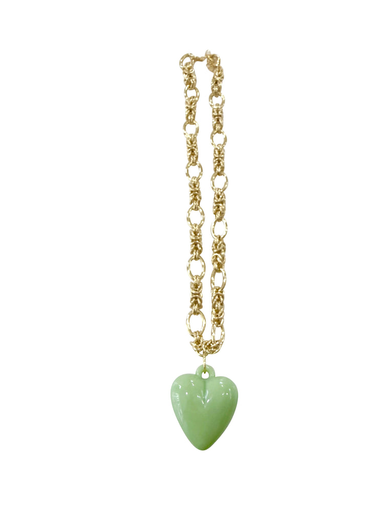 Clara Green Heart Necklace