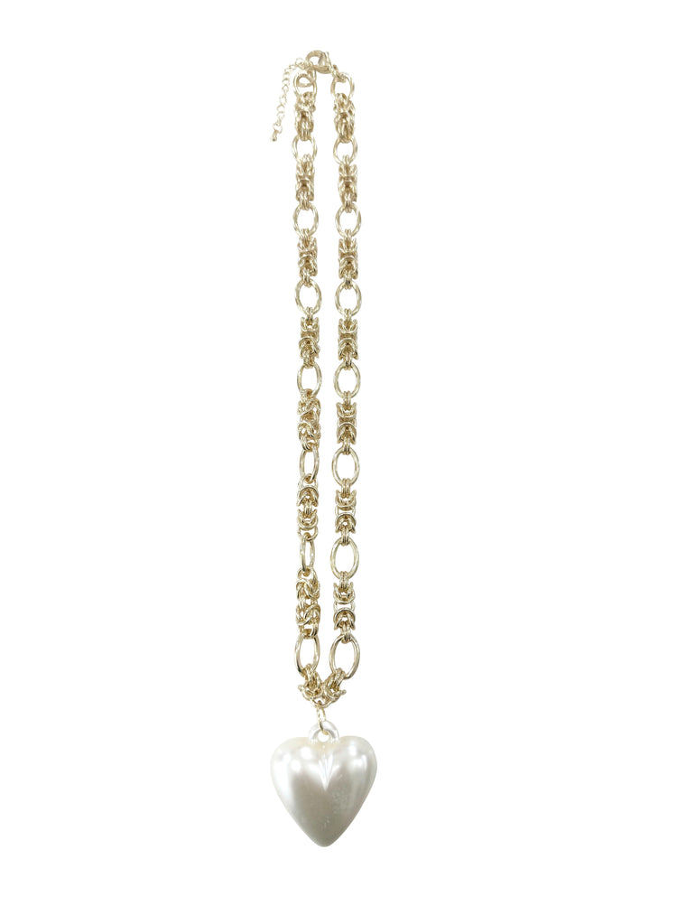 Clara Pearl Heart Necklace