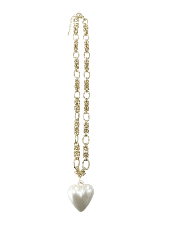 Clara Pearl Heart Necklace