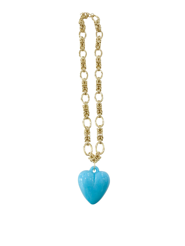Clara Turquoise Heart Necklace