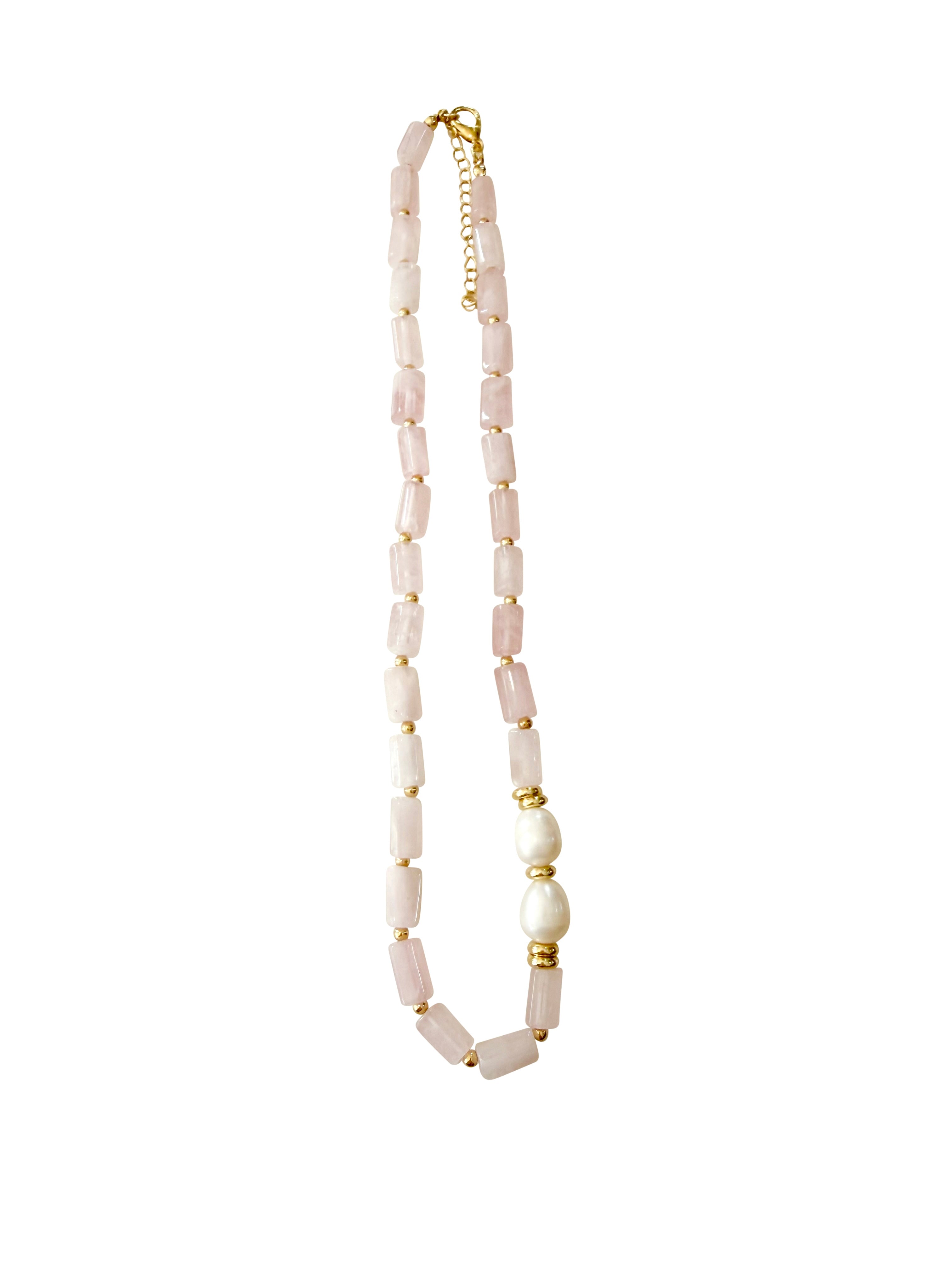 Cloud Necklace - Pink Quartz