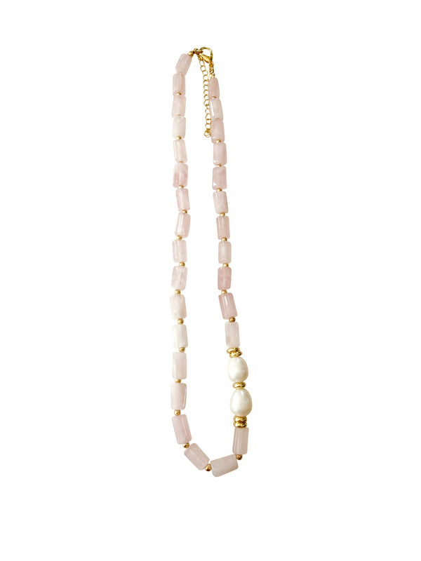 Cloud Necklace - Pink Quartz