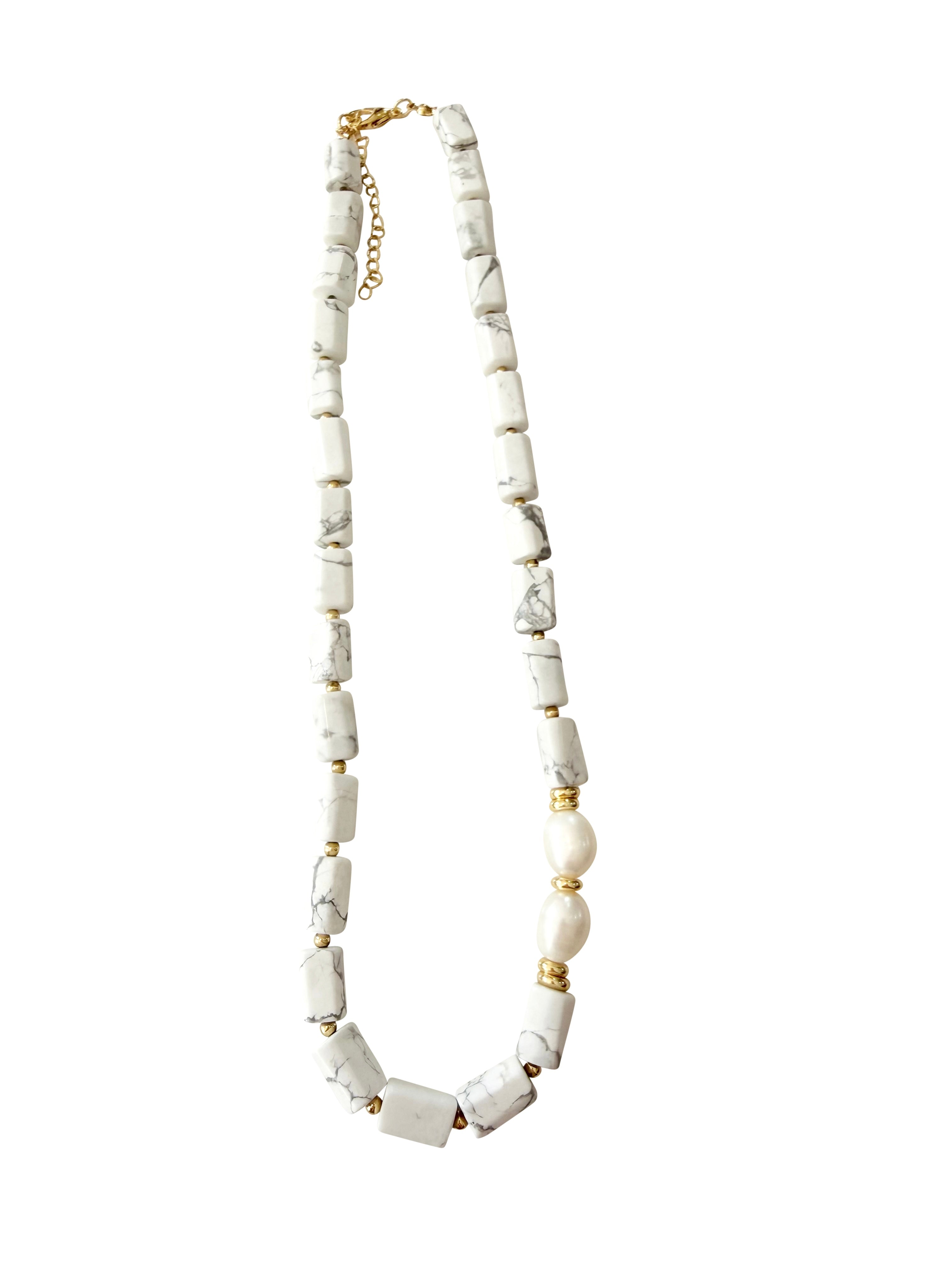 Cloud Necklace - White Howlite