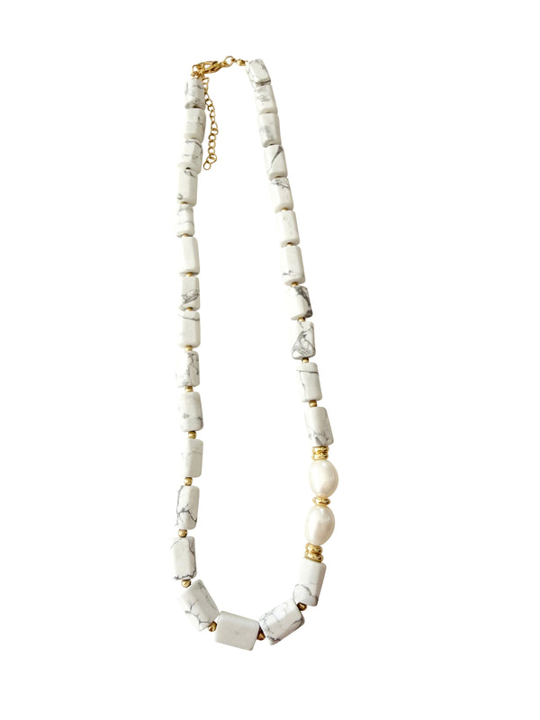 Cloud Necklace - White Howlite
