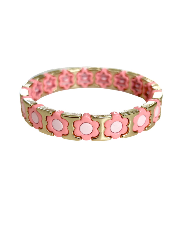 Daisy Stretch Bracelet - Pink