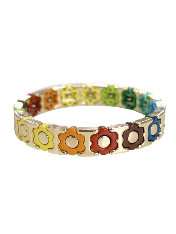 Daisy Stretch Bracelet- Rainbow