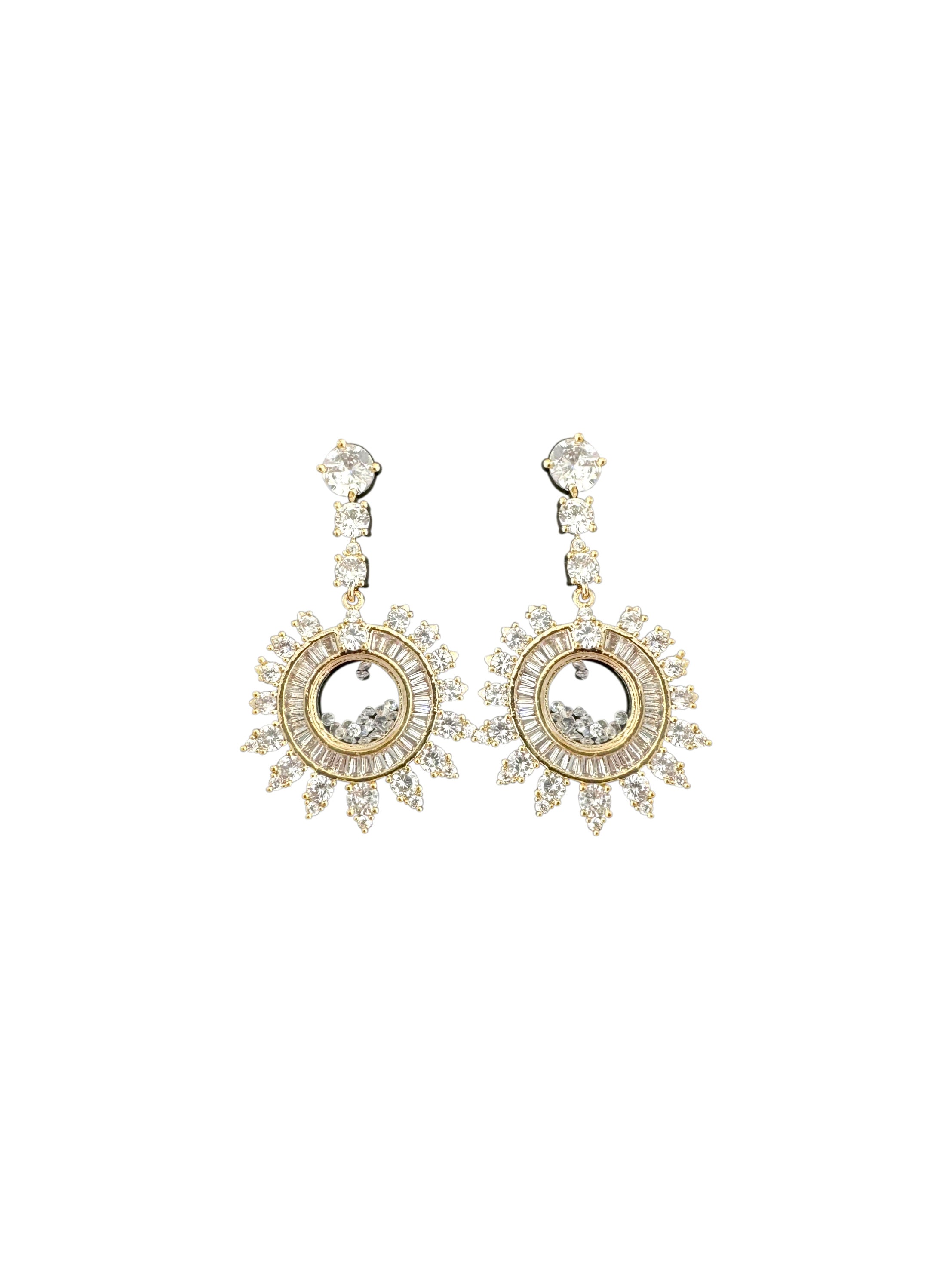 Danny CZ Gold Statement Earring