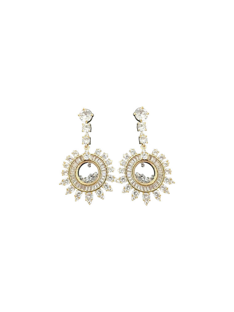 Danny CZ Gold Statement Earring