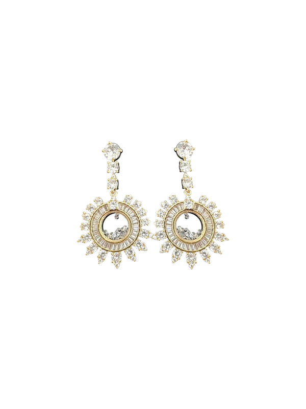 Danny CZ Gold Statement Earring