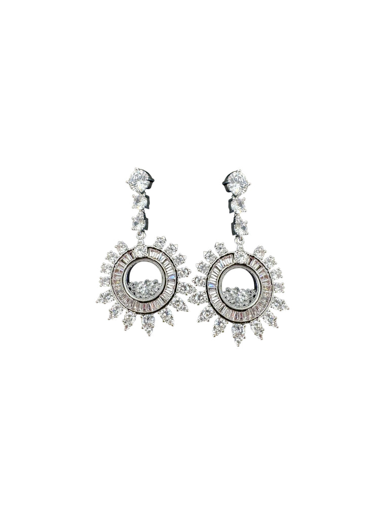 Danny CZ Silver Statement Earring