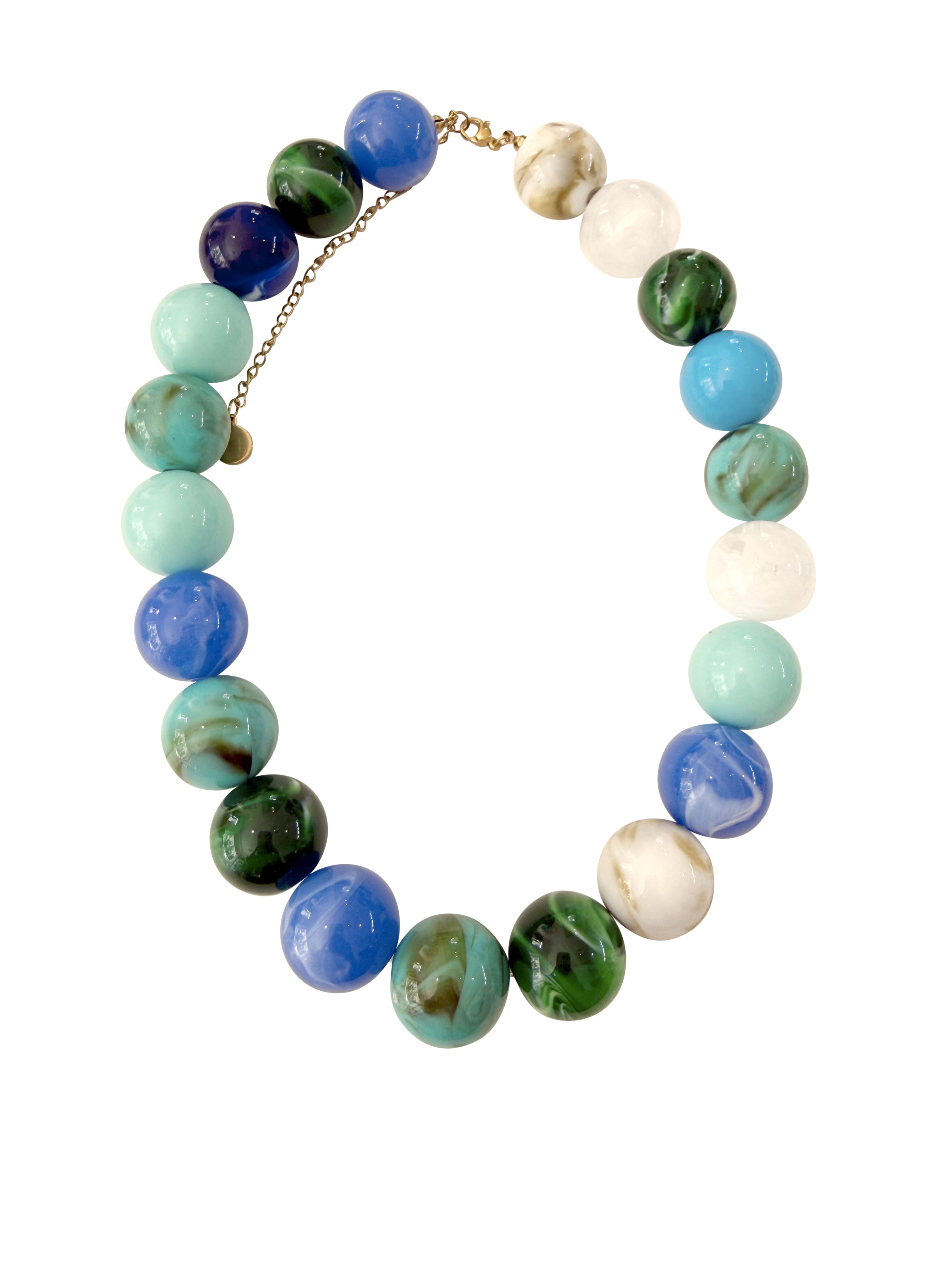 Dora Chunky Necklace- Blue