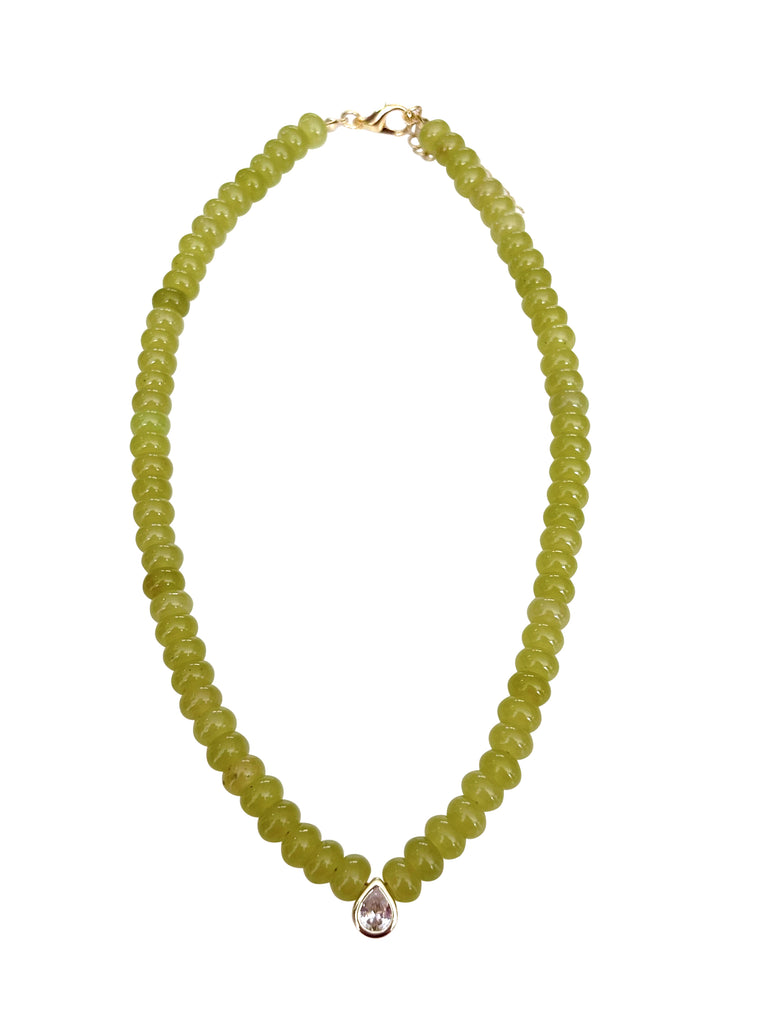 Dori Green Beaded CZ Necklace