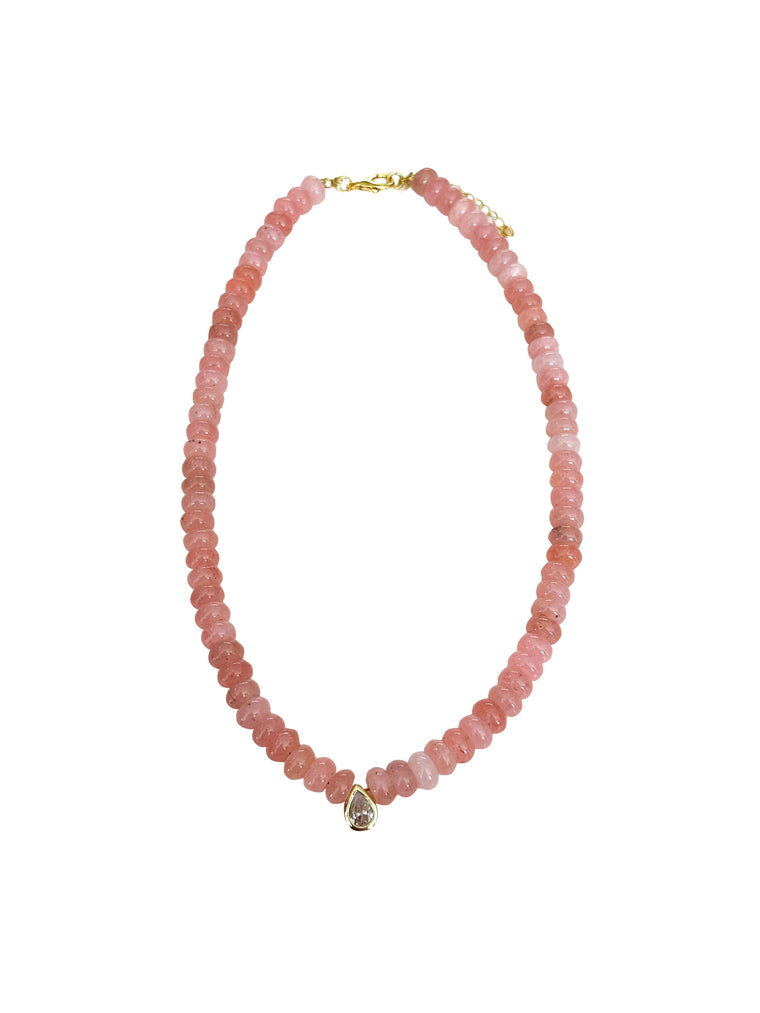 Dori Light Pink CZ Necklace
