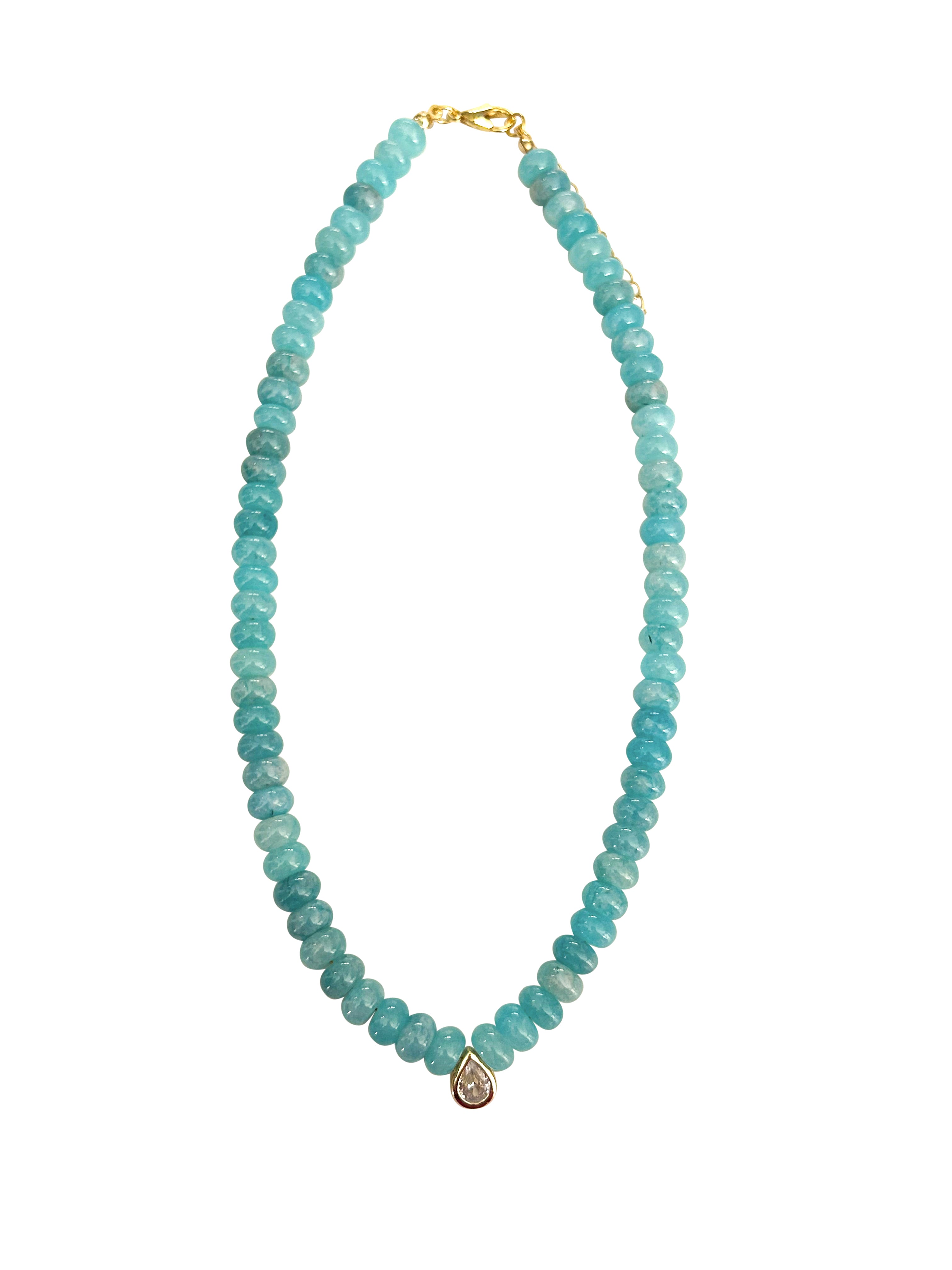 Dori Turquoise Beaded CZ Necklace