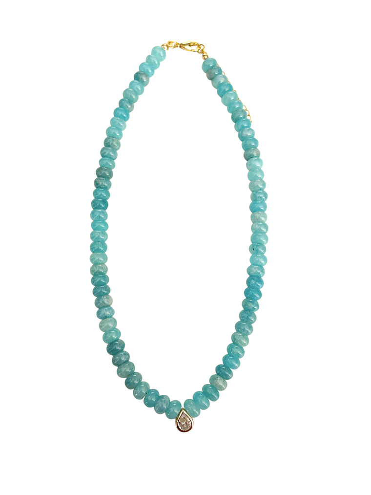 Dori Turquoise Beaded CZ Necklace