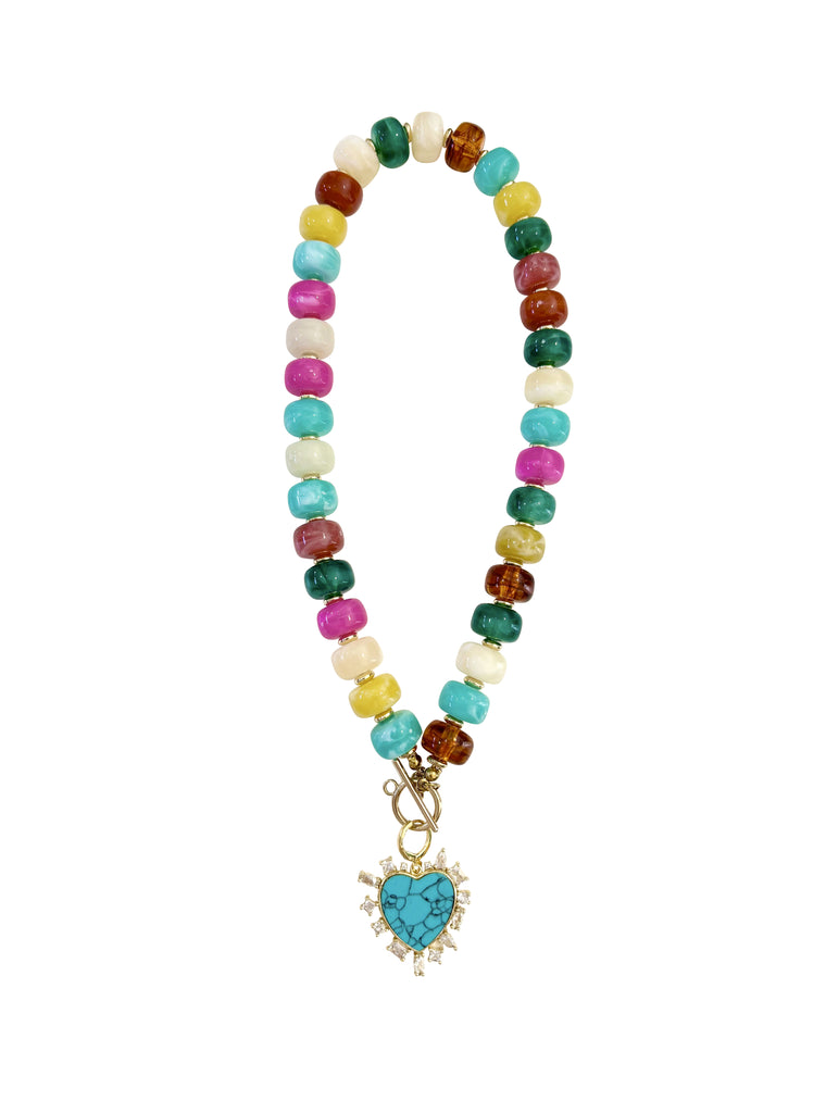 Eiden Beaded Heart Necklace