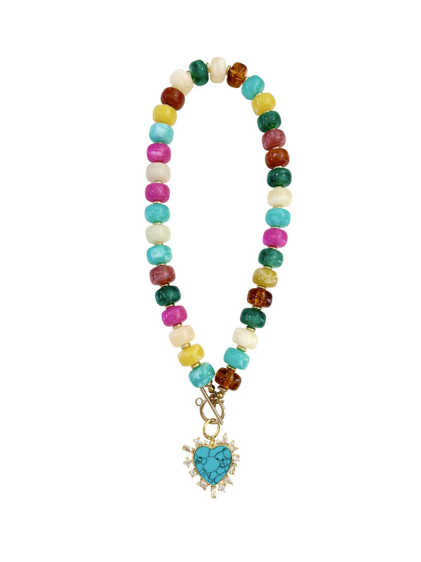 Eiden Beaded Heart Necklace