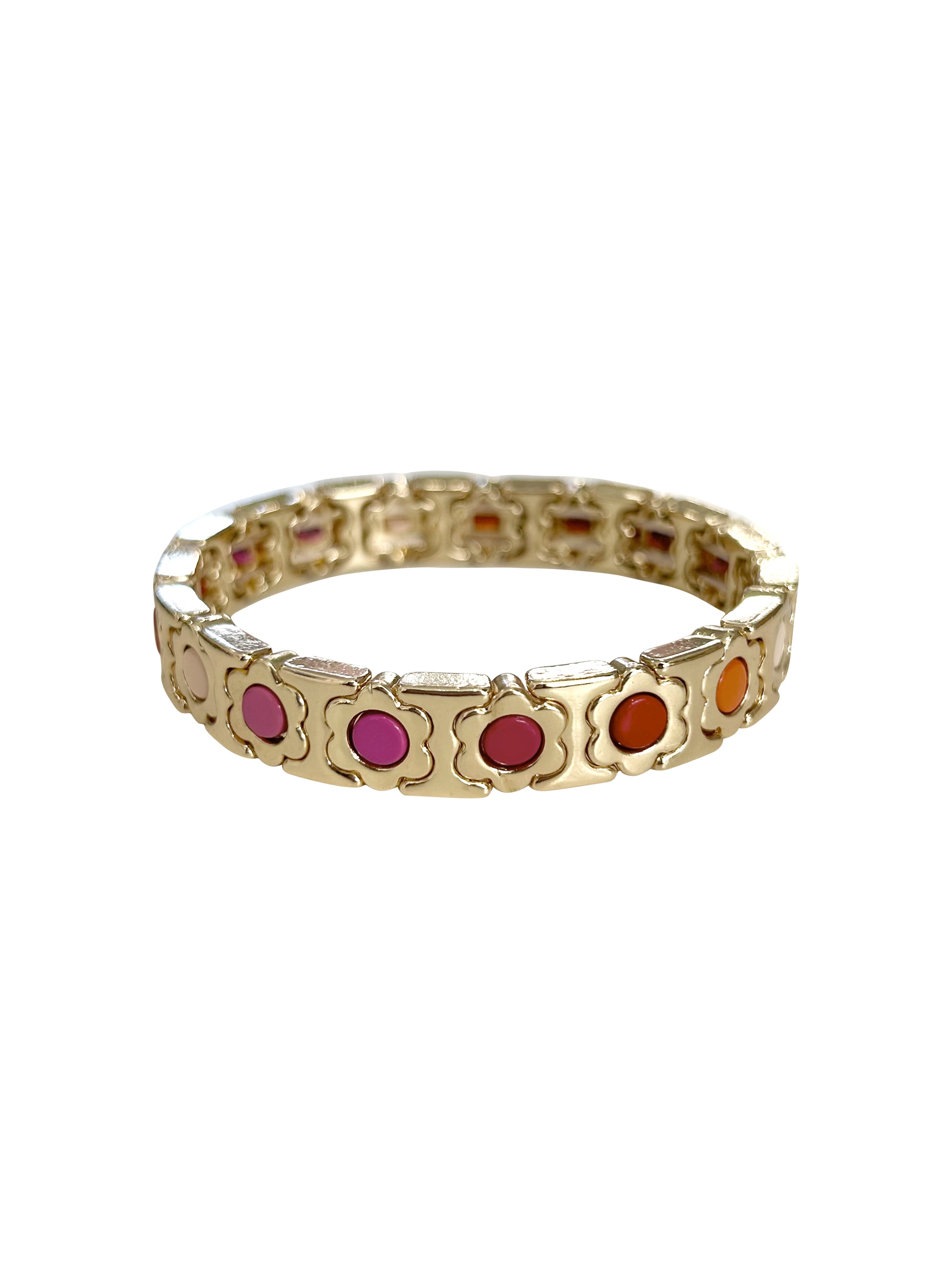 Flower Pop Stretch Bracelet- Pink Mix