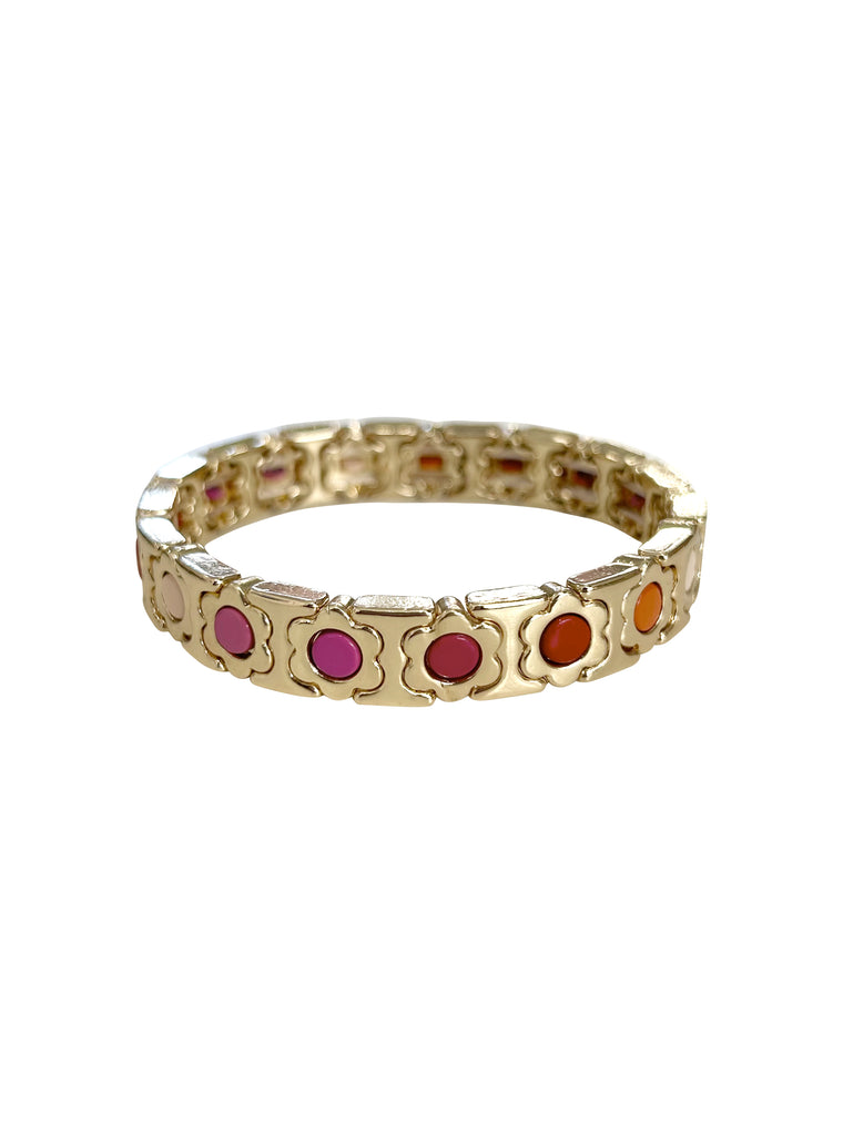 Flower Pop Stretch Bracelet- Pink Mix