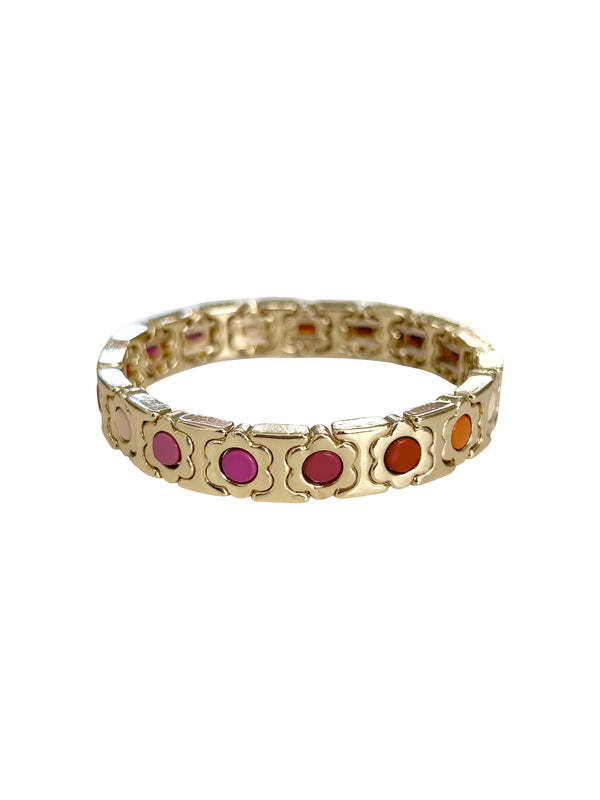Flower Pop Stretch Bracelet- Pink Mix