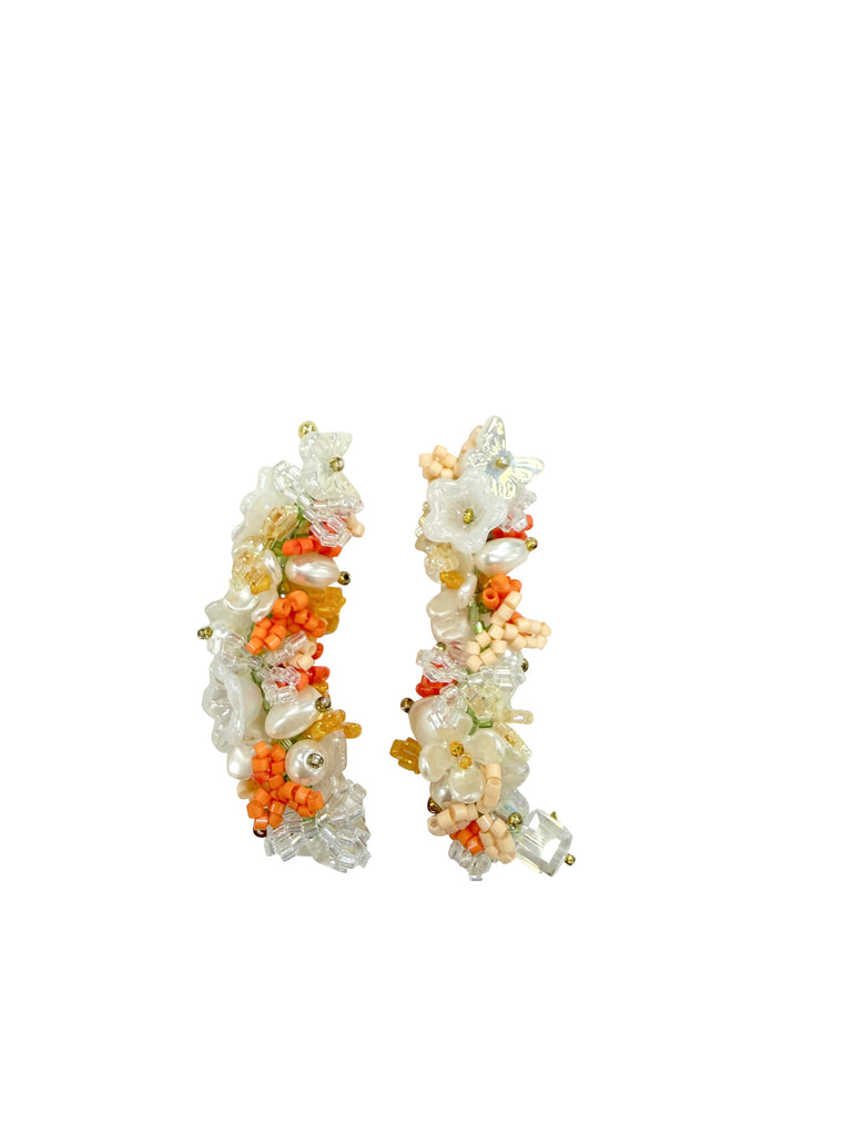 Fuentes Orange Statement Earrings
