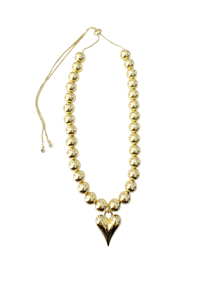 Gianna Gold Happy Heart Adjustable Necklace