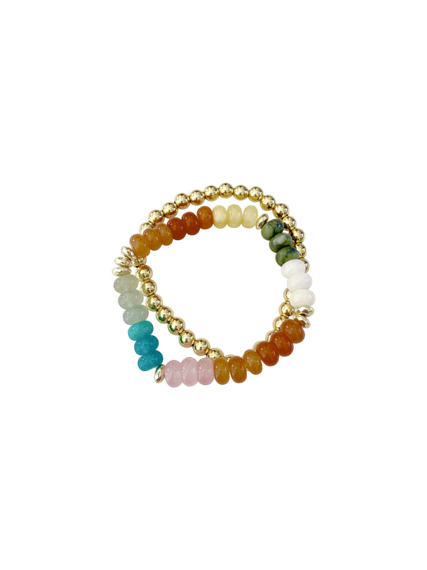 Jamie Stretch Bracelet Set- Olive Mix