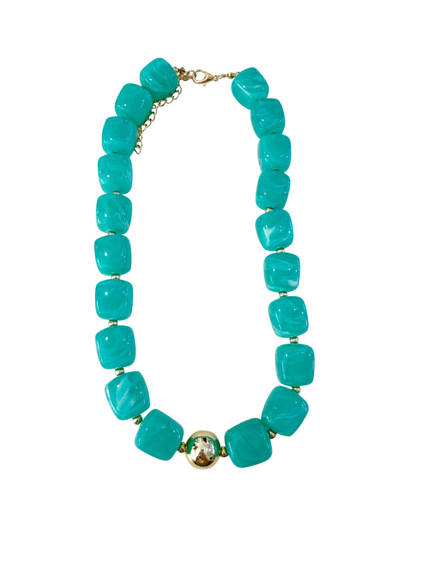 Jennifer Turquoise Beaded Statement Necklace