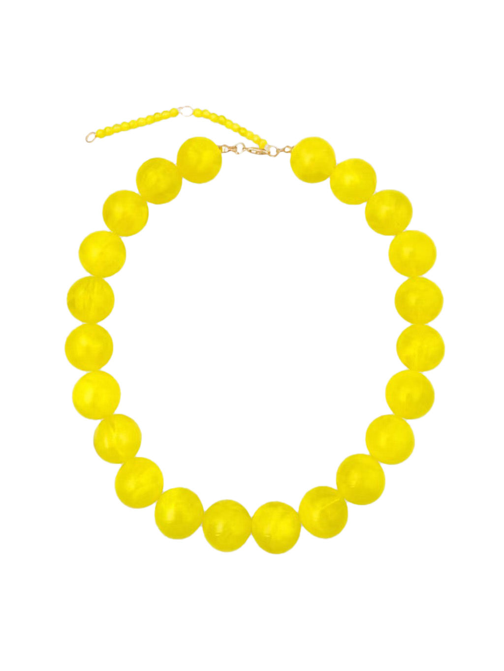Kameron Chunky Beaded Necklace- Yellow