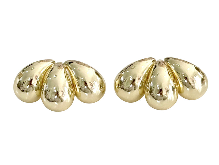 Lorena Gold Statement Stud Earrings