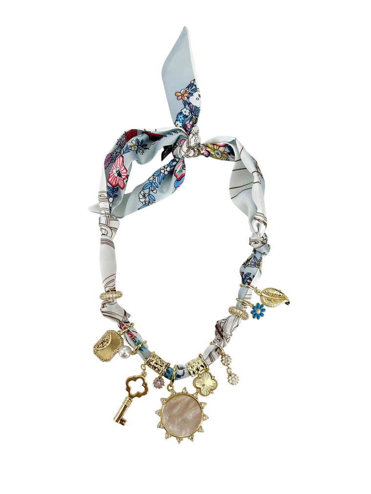 Lumen Multi Charm Scarf Necklace