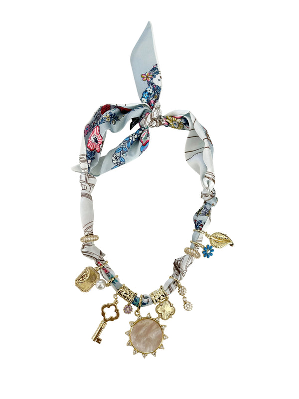 Lumen Multi Charm Scarf Necklace