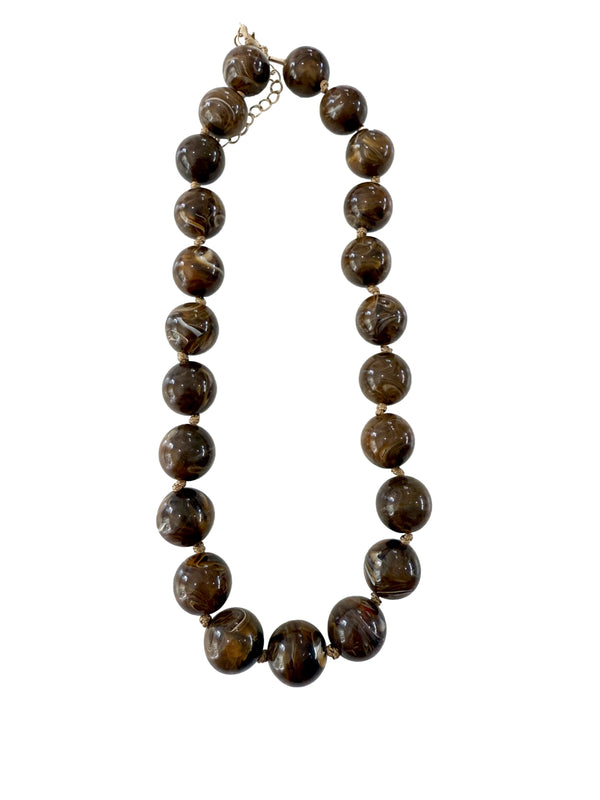 Mabry Brown Beaded Necklace