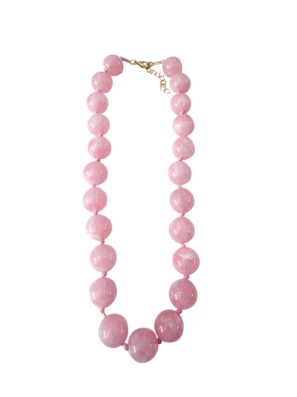 Mabry Light Pink Beaded Necklace