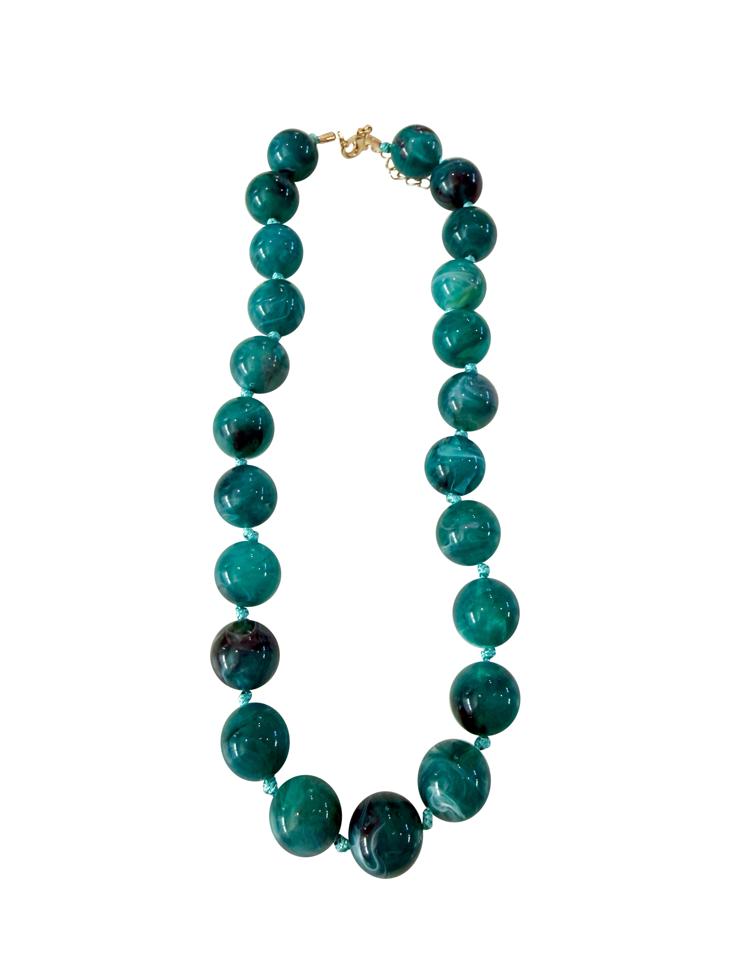 Mabry Teal Beaded Necklace