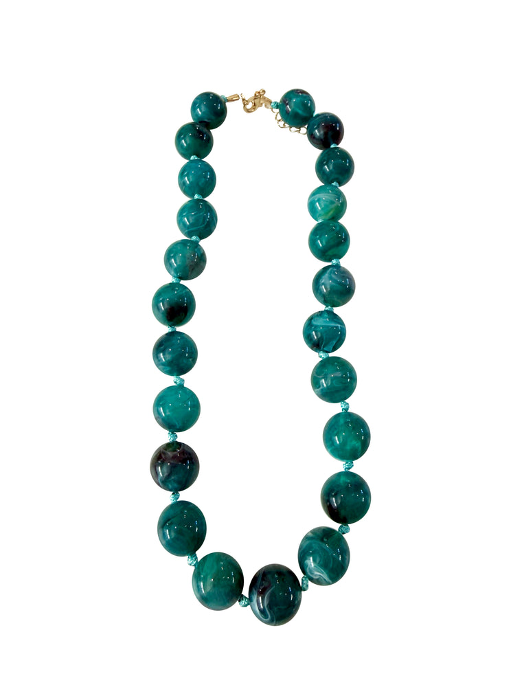 Mabry Teal Beaded Necklace