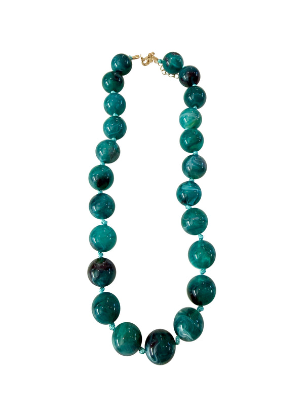 Mabry Teal Beaded Necklace