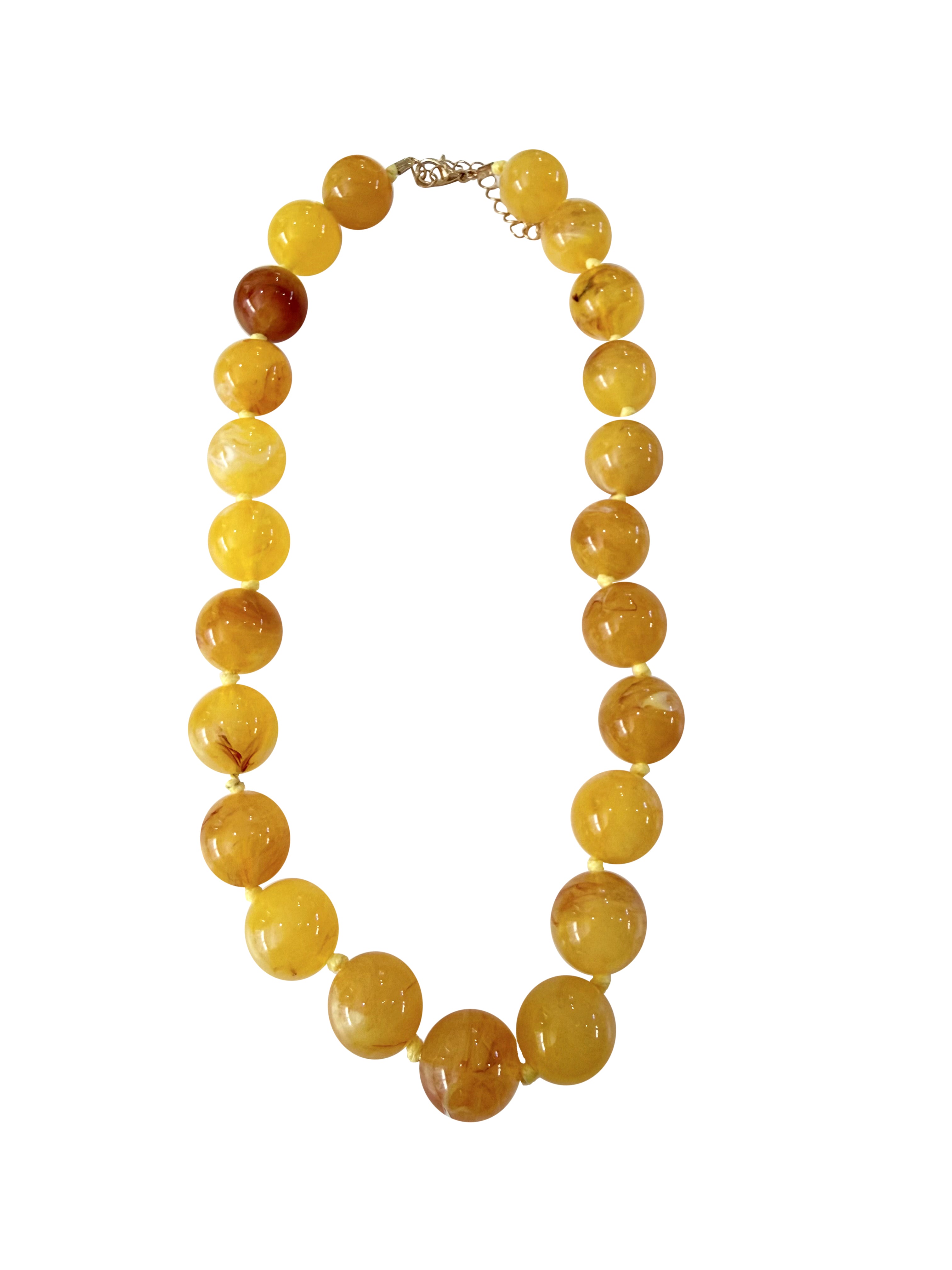 Mabry Yellow Beaded Necklace
