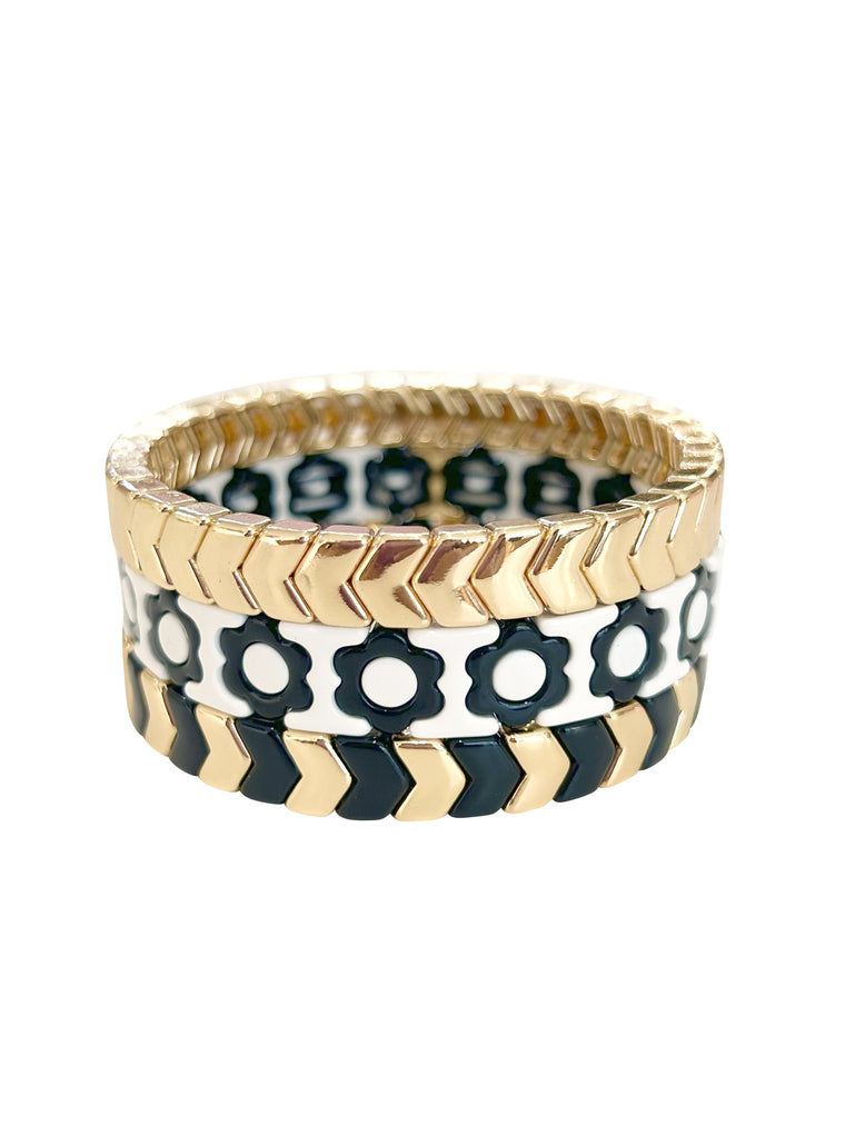 Magnolia Black Mix Bracelet Set