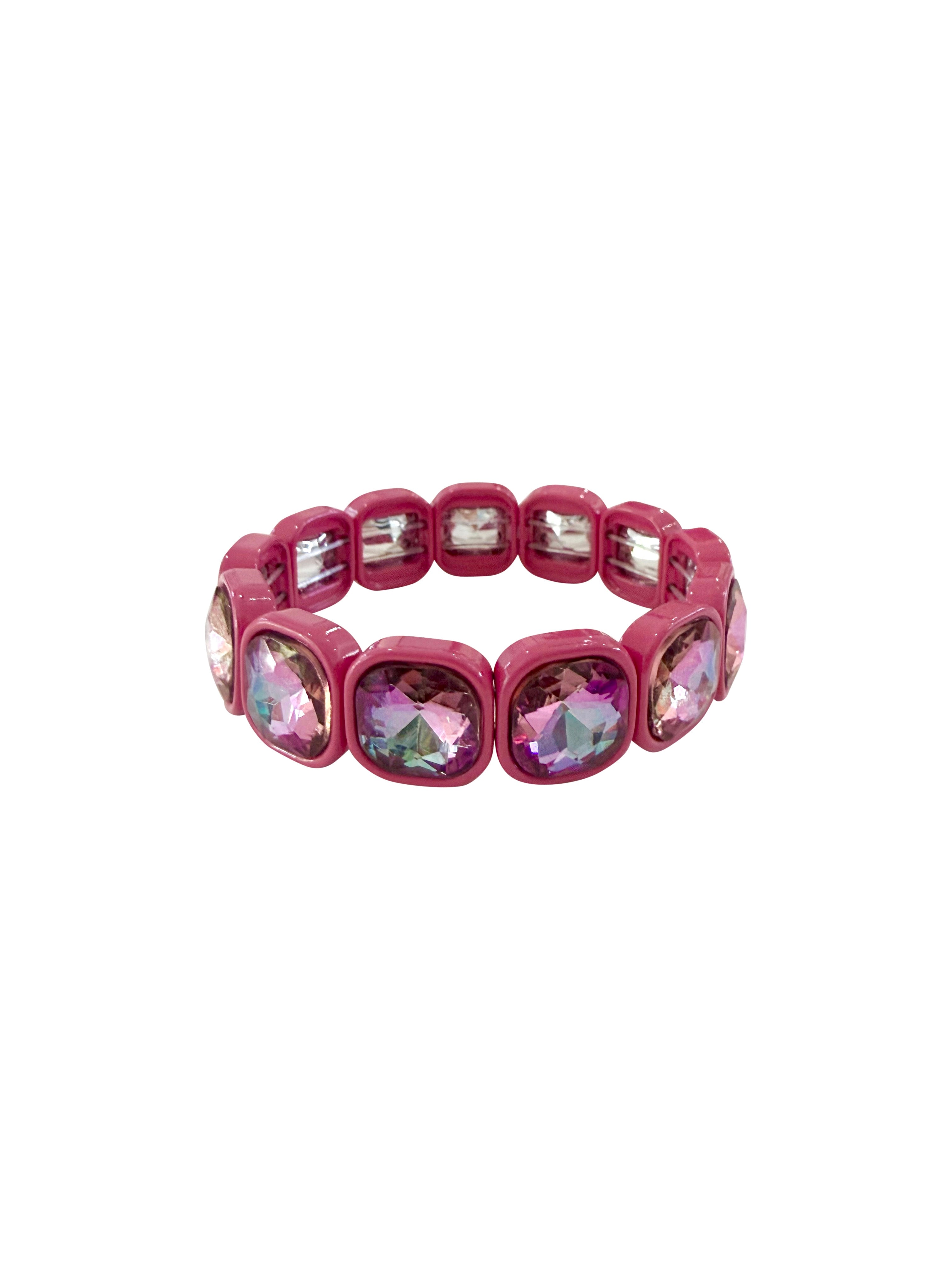 Manny Stretch Bracelet- Dark Pink