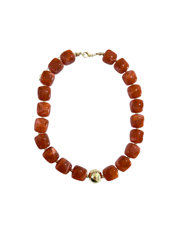 Massey Chunky Necklace- Rust