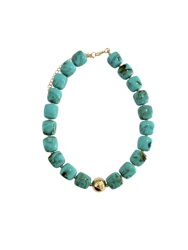 Massey Chunky Necklace- Turquoise