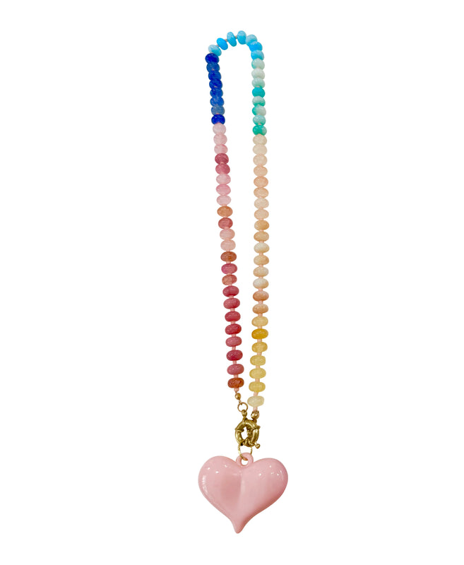 Paisley Necklace - Light Pink