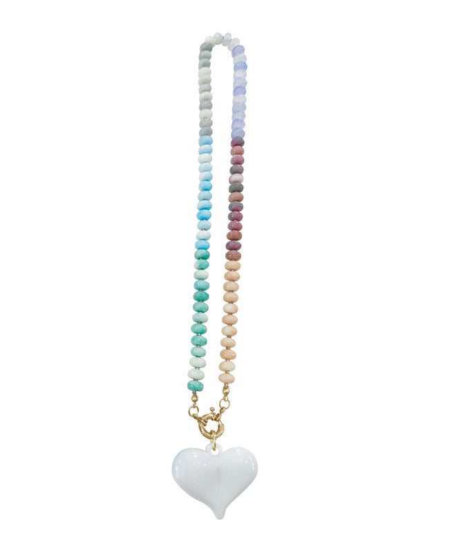 Paisley Necklace - White